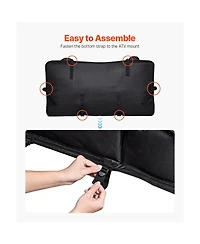 Sugift 50L Atv Rear Cargo Storage Bag with Sponge Seat Cushion Bottle Holder 600D Oxford Cloth