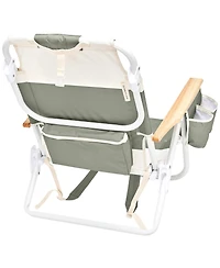 SUNNYLiFE Deluxe Beach Chair: Seagrass Sage Block
