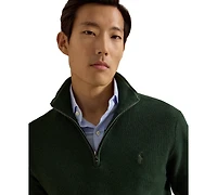 Polo Ralph Lauren Men's Mesh-Knit Cotton Quarter-Zip Sweater
