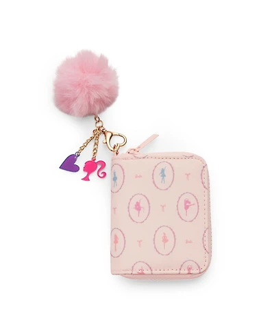 Barbie Camo Dance Kids Zip Wallet with Pom Charm