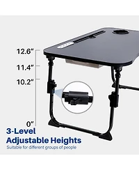 Gnuadz Laptop Desk Bed Adjustable Foldable Portable Drawer Cup Holder Tray