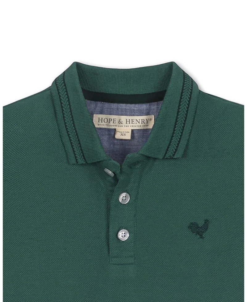 Hope & Henry Toddler Boys ( 2T to 4T ) 'Short Sleeve Knit Pique Polo Shirt