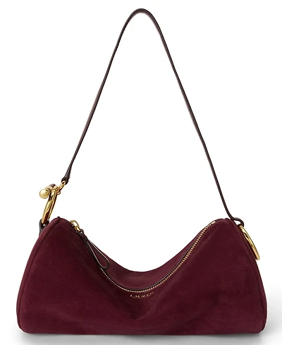 Lauren Ralph Lauren Suede Small Blaike Barrel Handbag