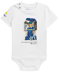 Polo Ralph Lauren Baby Boys' and Girls' Us Open Bear Cotton Bodysuit