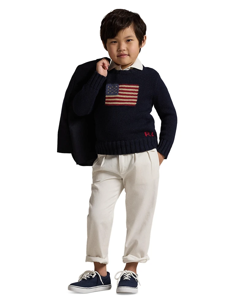Polo Ralph Lauren Toddler and Little Boys The Iconic Flag Sweater