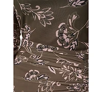 Eliza J Women's Extended Cap Long-Sleeve Floral Dress