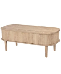 Slickblue Lift Top Oval Coffee Table with Hidden Storage Compartments