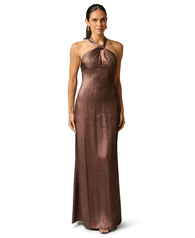 Adrianna Women's Foiled Chiffon Long Dress