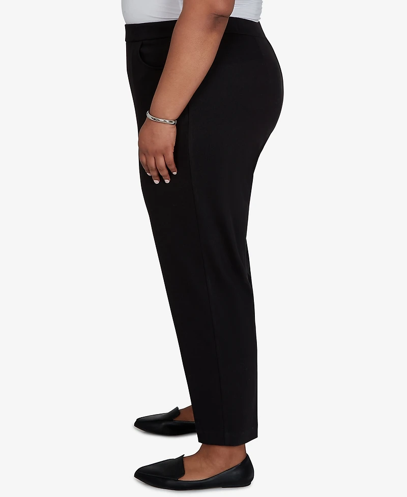 Alfred Dunner Plus Travel Advisory Pull-on Straight Pants