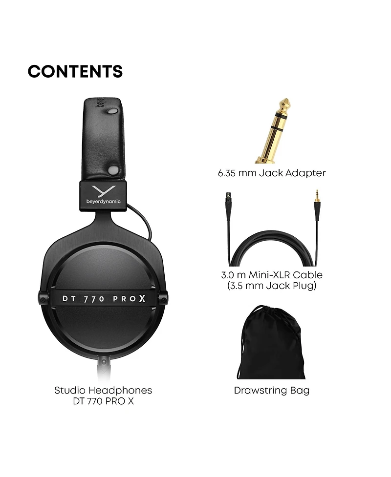 beyerdynamic Dt 770 Pro X Wired Over-Ear Headphones, 48 Ohm, Closed-Back Professional Recording Studio Monitor. Recording, Sound Isolation