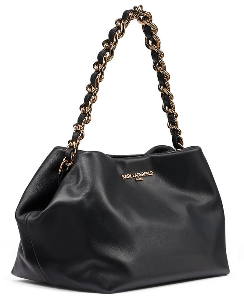 Karl Lagerfeld Paris Giovanna Medium Leather Clutch Handbag