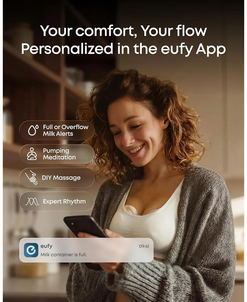 eufy Security Heated Massage Wearable Breast Pump S2 Pro