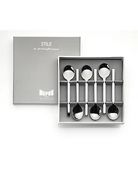 Mepra Gift Box Moka Spoons Stile Flatware Set, Set of 6