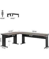 Tribesigns 83" L-Shaped Executive Desk