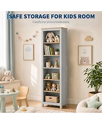 gaomon 70.3" 6-Tier Floor-Standing Bookcase with Open Shelves and Display Racks, Tilt-Resistant Design, Ideal for the Living Room or Home Office