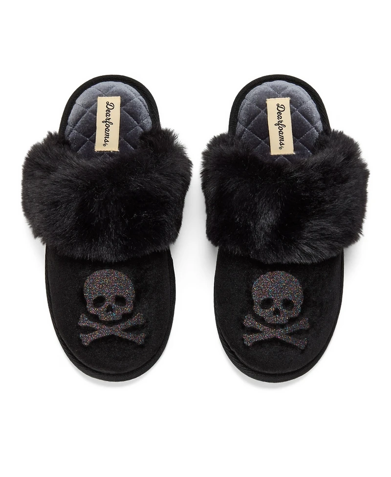 Dearfoams Women's Halloween Velour Scuff Slippers