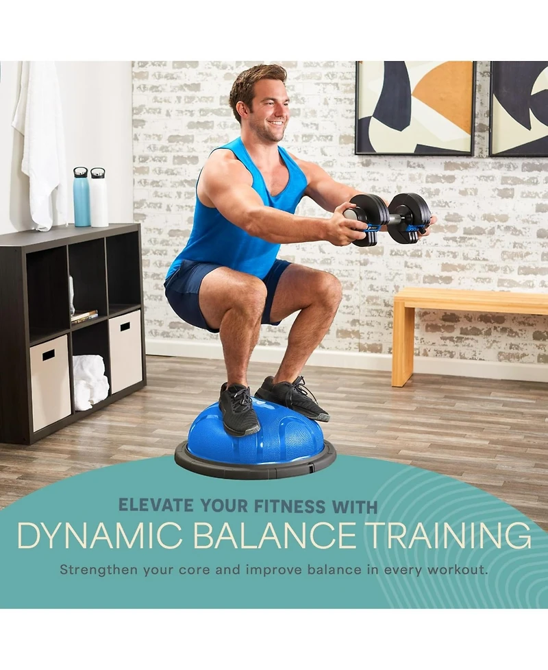 Lifepro Half Balance Ball Trainer – Stability for Exercise, Non-Slip Workout Equipment Home Gym Training
