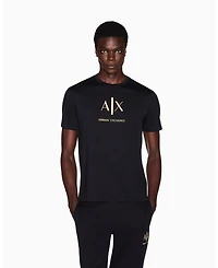 A|X Armani Exchange Men's Black And Gold Slim T-Shirt