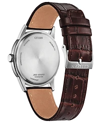 Citizen Men's Rolan Brown Leather Strap Watch 41mm