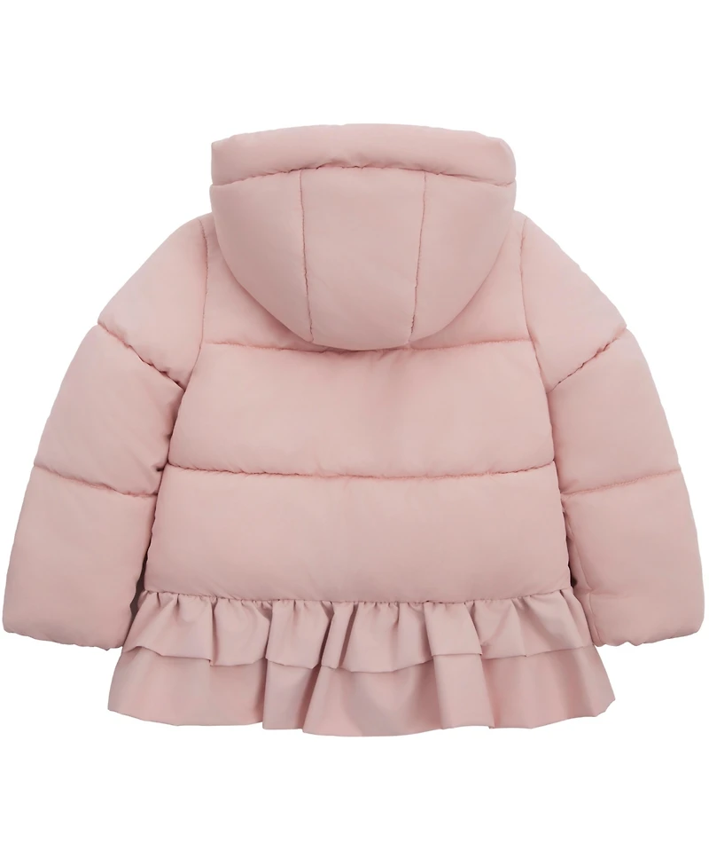 Rokka&Rolla Toddler Girls Rosie Fleece-Lined Ruffle Puffer Coat 2T-5T
