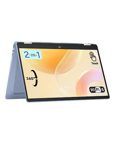 Hp Essential 14" Hd Touchscreen 2-in-1 Laptop, Intel N-Series N100, Intel Uhd Graphics, 4GB Ram, 64GB eMMC, Wi-Fi 6, Chrome Os, Blue