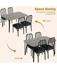 Space-Saving 5-Piece Dining Table Set
