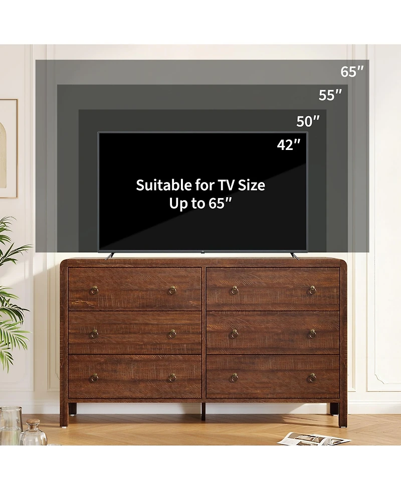6-Drawer Dresser for Bedroom