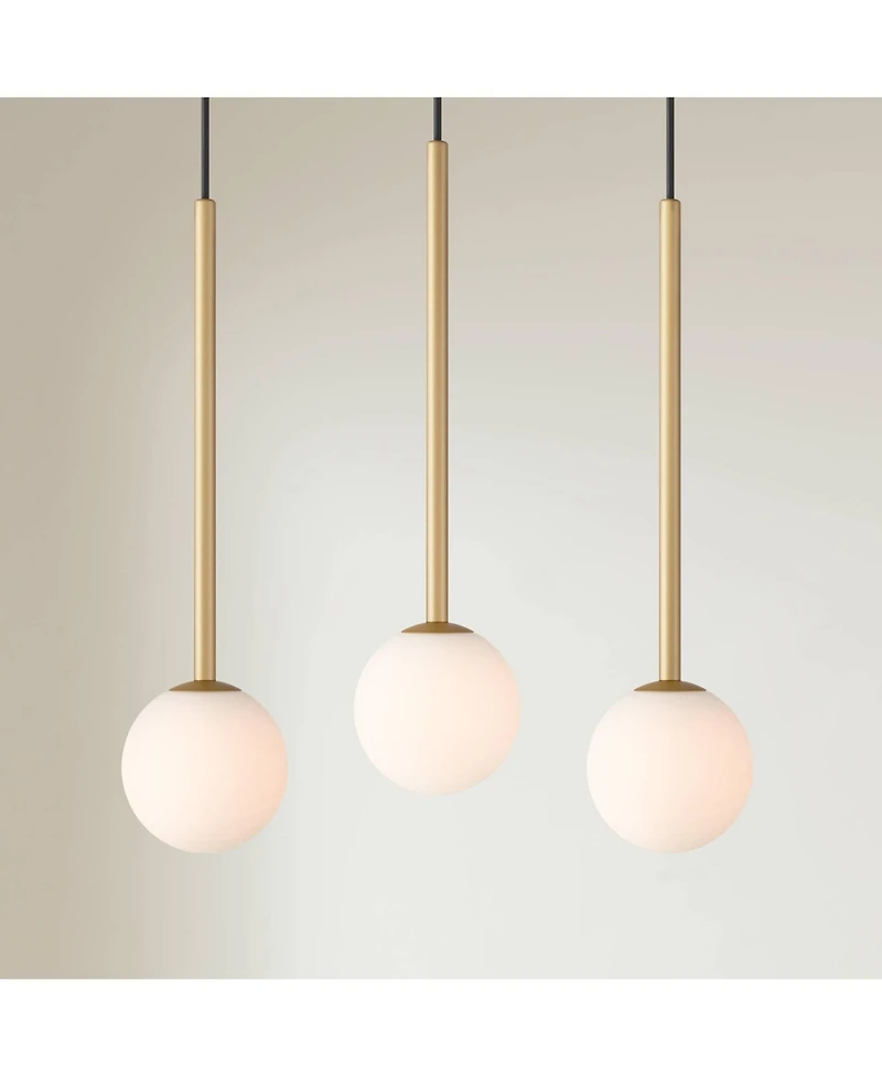 Possini Euro Design Possini Euro Eclipse 4 3/4"W Gold and Glass Led Mini Pendant Set of 3