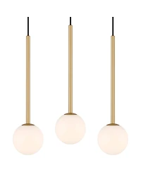 Possini Euro Design Possini Euro Eclipse 4 3/4"W Gold and Glass Led Mini Pendant Set of 3
