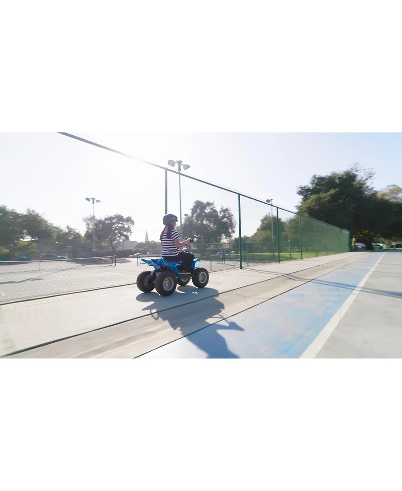 Razor Kids Electric Off Road Mini Dirt Quad Bike 4 Wheeler Atv 24 Volt, Blue