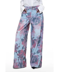 Desigual Women's Printed Wide Leg Jeans