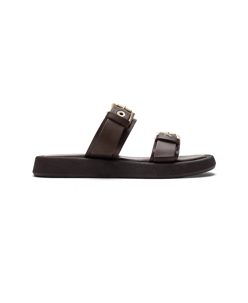 Forever and Always Shoes Women's Dorel Leather Buckle Sandal