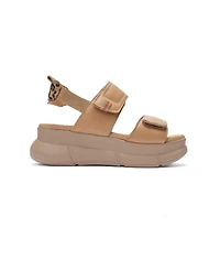 Forever and Always Shoes Women's Heleste Leather Platform Sandal