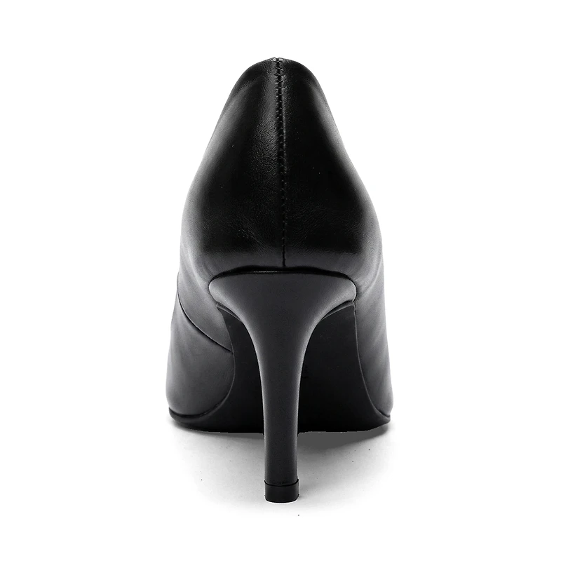 Forever and Always Shoes Women's Clyde Leather Stiletto Pointed Toe Pump