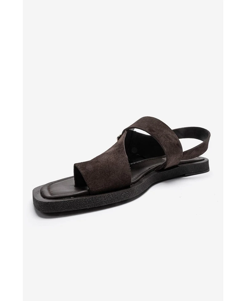 Forever and Always Shoes Women's Curry Leather Slingback Sandal