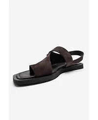 Forever and Always Shoes Women's Curry Leather Slingback Sandal