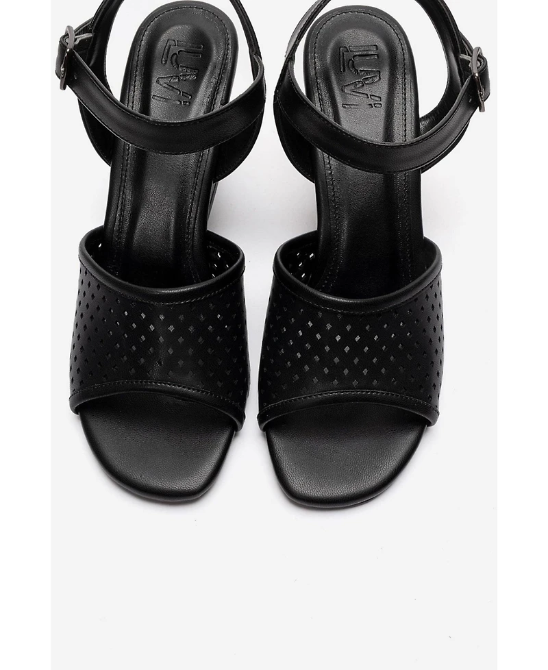 Prologue Shoes Women's Hervon Block Heel Ankle Strap Sandal