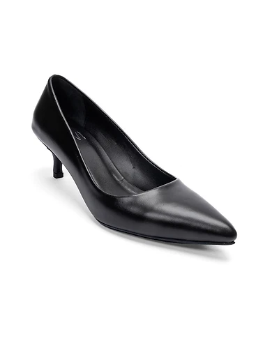 Forever and Always Shoes Women's Jalen Leather Stiletto Pump