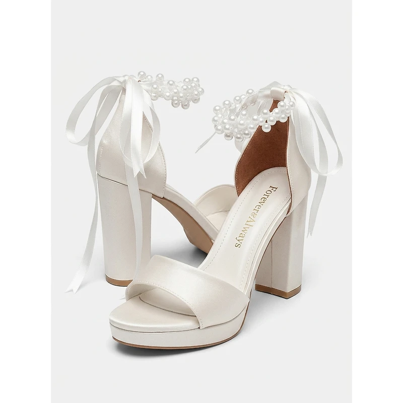 Prologue Shoes Women's Maera Block Heel Bridal Sandal