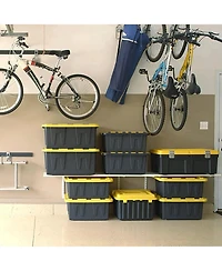 Homz Durabilt Heavy Duty 27 Gallon Plastic Organizer Storage Bin Tote (2 Pack)