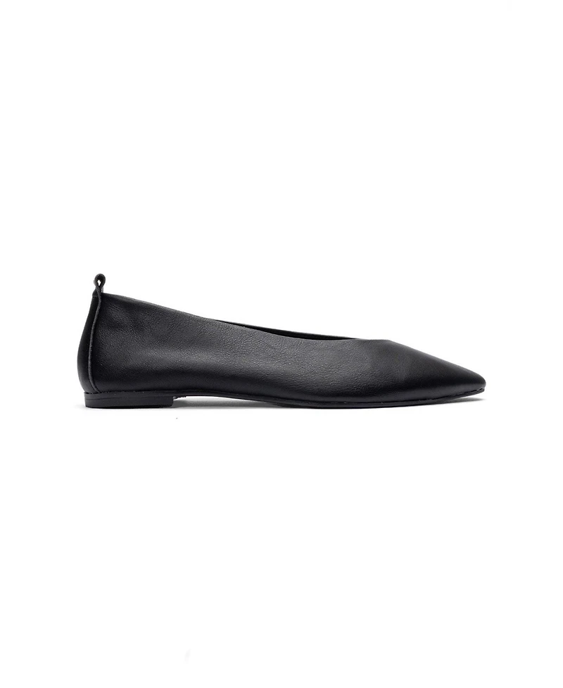 Forever and Always Shoes Women's Jenas Leather Ballet Flat