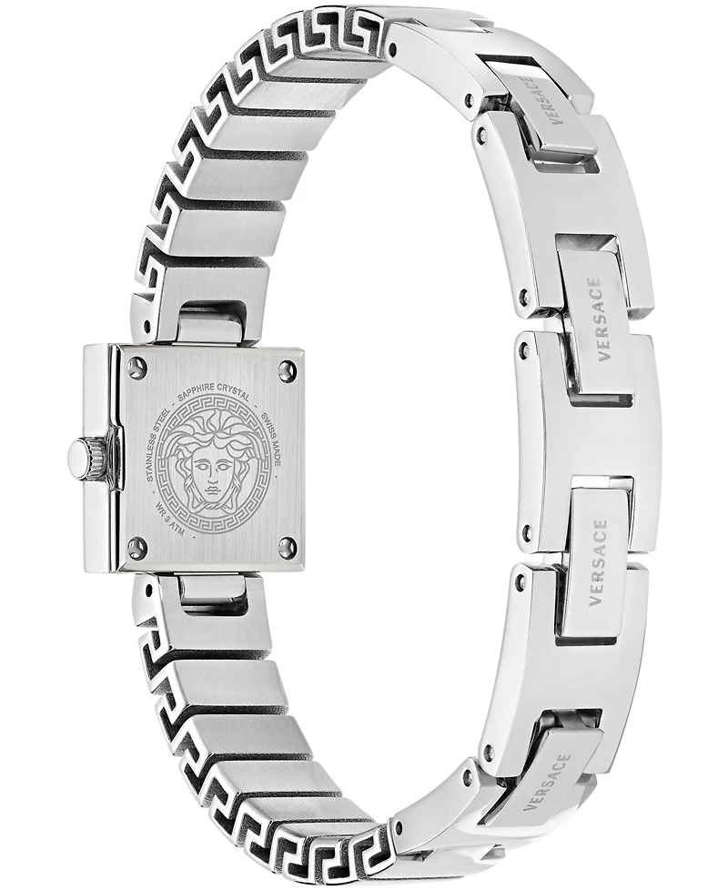 Versace Women's V-Square Petite Silver Stainless Steel Bracelet Watch 18x18mm