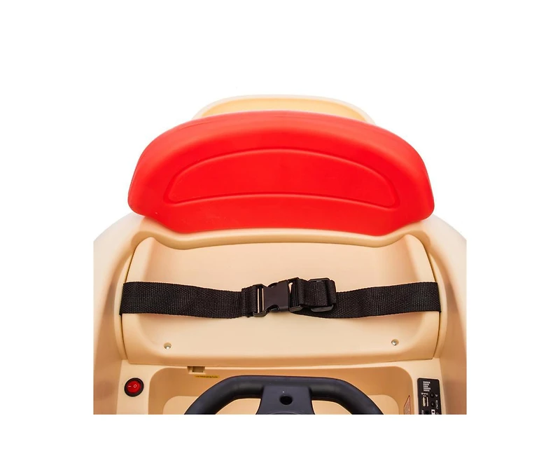 Yobtop 12V Hamburger Bumper Car with Remote Control, 360-Degree Rotation, Bluetooth Music, Ages 3+