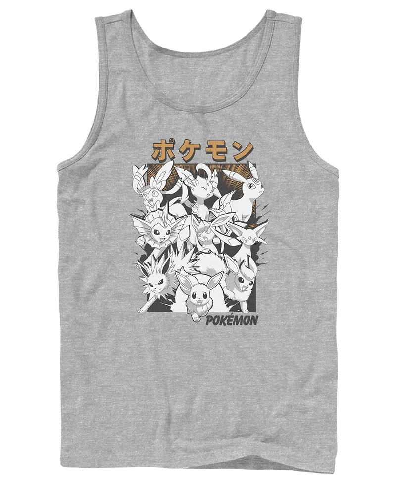 Fifth Sun Men's Pokemon Eeveelutions Japanese Character Graphic Tank Top