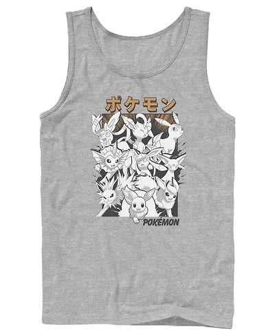 Fifth Sun Men's Pokemon Eeveelutions Japanese Character Graphic Tank Top