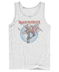 Fifth Sun Men's Iron Maiden Trooper Eddie Distressed Graphic Tank Top