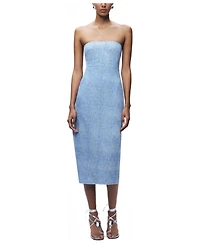 Nocturne Women's Denim Strapless Midi Dress