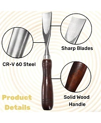 Xdovet Wood Chisel Set Woodworking Carving Tools Wooden Box Cr-v Steel Gouge Turning Craftsman
