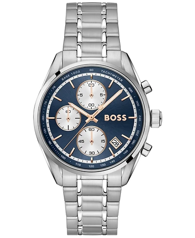 Hugo Boss Men's Grand Prix Quartz Chrono Stainless Steel Watch 38mm