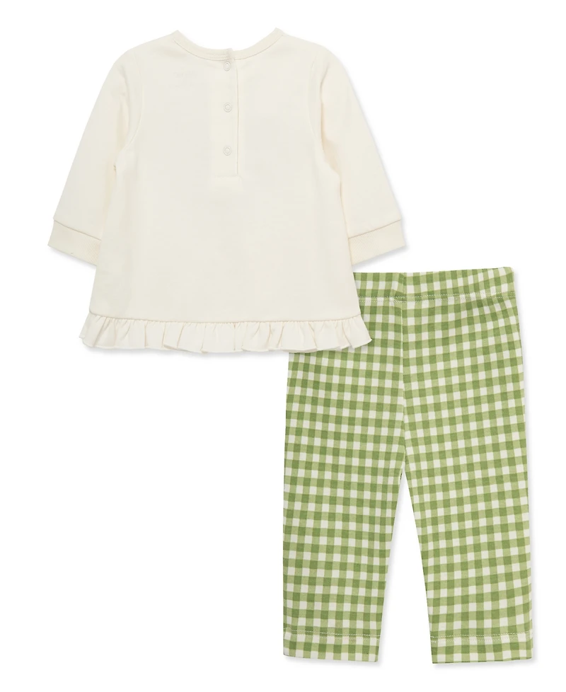 Little Me Baby Girls' Pearfect Graphic Top and Pants, 2-Piece Set